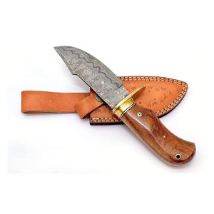 Cuchillo de Caza de Acero de Damasco de Primera Calidad, el Mejor Diseño con Mango de Madera Personalizable, Soporte OEM - Product Image 2