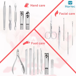OEM Custom Professional Stainless Steel Manicure and Pedicure Set 19 Piece High Quality Stainless Steel <b>Nail</b> Care Grooming Set - Product Image 3