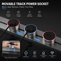 Prise de courant coulissante intelligente avec chargeur USB et modules personnalisables pour bureau, cuisine et salle de réunion