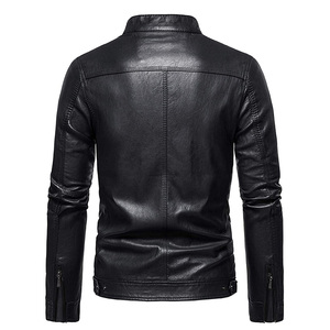 Chaqueta de Motociclista de Cuero, Talla Grande, con Cierre, Resistente al Viento, Personalizable, OEM, ODM, Venta al Por Mayor - Product Image 6
