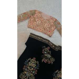 Hermoso Sari de trabajo de secuencia e hilo para fiestas para vestirse profesionalmente - Product Image 3