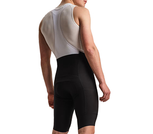Cuissard de cyclisme ajusté pour homme, noir et blanc, en Spandex et Nylon, anti-humidité, longueur courte - Product Image 4