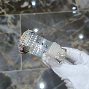 Reloj de Cuarzo con Moissanita, Tono Oro Rosa, Correa de Acero Inoxidable, Analógico, para Hombre - Product Image 3