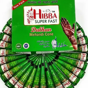 Hibba Cones de Henné Herbal en Gros Bio Mehndi Brun Foncé à Tenue Longue Durée 370G Peinture Corporelle - Product Image 3