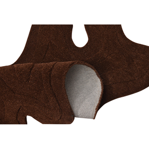 Tapis moderne en laine tuftée à la main, motif abstrait, brun foncé, multi-niveaux, 4 couches, design sculpté en relief - Product Image 4