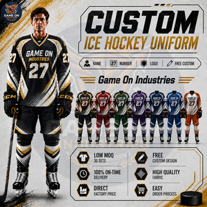 Custom Low MOQ Direct Manufacturer Full Print Jersey and Pants Sets Premium Quality Breathable Mesh Fabric Ice Hockey Uniform - Product Image 2