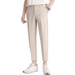 Pantalons de costume pour hommes de qualité supérieure, coupe courte, taille haute, multicolores - Product Image 3
