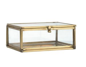 Boîtes de rangement en métal et verre personnalisées faites à la main avec cadre métallique pour organiser les bijoux, boîtes en verre - Product Image 5