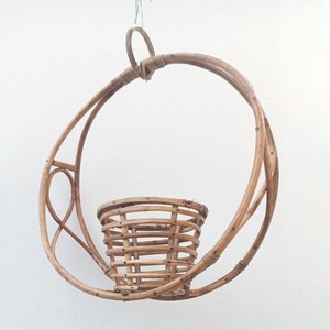 Handmade weave rattan hanging planter <b>plant</b> <b>basket</b> garden accessories <b>for</b> outdoor decoration - Product Image 4