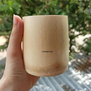 Mug en bambou entier biodégradable avec logo personnalisé gravé pour les boissons au café, emballage en vrac OEM - Product Image 1