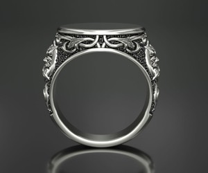 Premium Designer 925 Silver Oval <b>Blank</b> <b>Ring</b> Vintage Flower Engraved Men Women Fashion Jewelry - Product Image 4