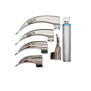 Laringoscopio reutilizable con hoja de acero inoxidable y mango LED para cirugía hospitalaria, laringoscopio de fibra óptica LED - Product Image 1