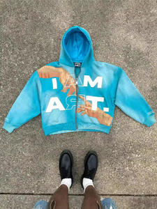 เสื้อฮู้ดสตรีทแวร์พิมพ์ลายตัวอักษรเรโทรแบบซิป ฮู้ดดี้ลายกราฟิกพิมพ์ดิจิทัลทรงปกติสำหรับผู้ชาย ฤดูใบไม้ร่วง ฤดูหนาว - Product Image 3