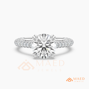 Womens <b>Silver</b> Diamond <b>Ring</b> Round Cut Moissanite <b>Solitaire</b> Engagement Bridal Jewelry Gift for Her USA - Product Image 5