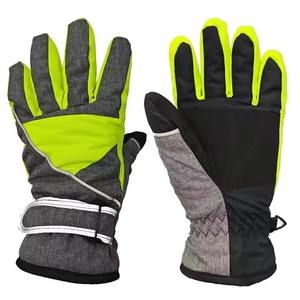 Guantes de Invierno Cálidos de Cuero para Esquí y Snowboard, Transpirables, Cómodos, Impermeables, Aislantes, con Dedos Completos, Correa de Muñeca Ajustable con Gancho y Bucle - Product Image 1