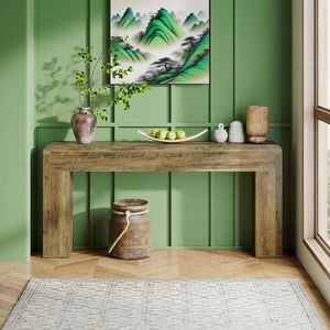 70.9 pollici Extra lungo in legno rustico consolle stile fattoria divano divano per soggiorno e ingresso Console tavoli - Product Image 4