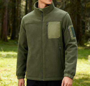 Chaqueta de Forro Polar Personalizada, Nuevo Diseño, Transpirable, Resistente al Viento, de Alta Calidad, para Invierno, con Cuello Alto y Cierre de Cremallera para Hombre - Product Image 2