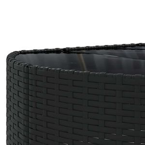Set di 5 Divani Modulari da Giardino in Rattan PE Nero, Collezione di Divani da Esterno - Product Image 6