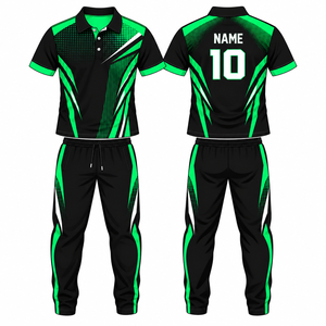 Men's Breathable Cricket Uniform Customizable Short-Sleeve Top and <b>Trouser</b> - Product Image 2