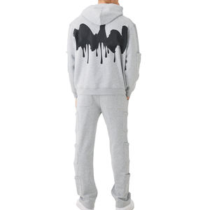 Survêtement d'entraînement pour homme de qualité supérieure, hiver, à capuche, 100% coton, respirant, anti-transpiration, impression de motifs personnalisés - Product Image 5