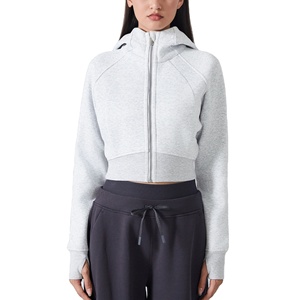 Conjunto de 2 Piezas de Sudadera con Capucha y Pantalones Cortos de Algodón Deslavado con Ácido, Talla XS, Chándal Deportivo para Mujer, Traje Deportivo Corto 2026 - Product Image 4