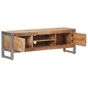 Meuble TV en bois de manguier naturel avec support TV de style rustique en fer - Product Image 3