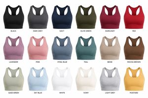 เสื้อชั้นในกีฬาสำหรับผู้หญิง สีดำ คอกลม สายไขว้หลัง รองรับทรงได้ดี น้ำหนักเบา ระบายอากาศได้ดี เหมาะสำหรับโยคะและออกกำลังกาย ดีไซน์ไร้ตะเข็บพร้อมโลโก้ด้านหน้า - Product Image 6