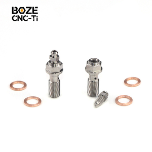 Vis de raccord banjo en titane GR5 M8*1.0 usinée CNC pour boulon banjo de frein à disque, marque <span class=keywords><strong>BOZE</strong></span> - Product Image 2