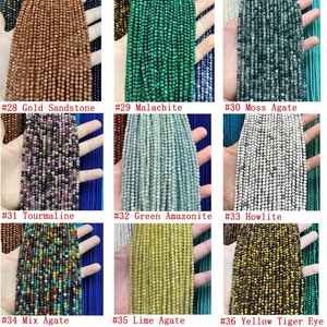 ลูกปัดหินธรรมชาติ อาเกต หยก ลาพิส ลาซูลี การ์เนต ขนาด 2 มม. 3 มม. ทรงกลม สำหรับทำเครื่องประดับ - Product Image 5