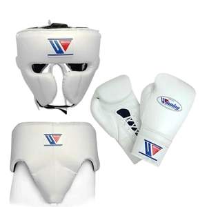 Guantes de Boxeo Profesionales Winning, Set de Equipo Negro 10oz, 12oz, 14oz, 16oz, Personalizables con Cordones y Velcro, Cuero Genuino - Product Image 2