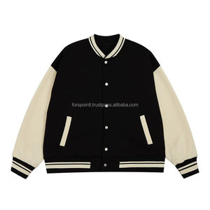 Veste pour homme grande taille Veste de baseball personnalisable Letterman pour homme Veste d'hiver en cuir véritable pour homme - Product Image 2