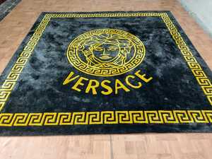 Alfombra de Lana de Lujo Hecha a Mano con Diseño Clásico Rojo para Sala de Estar o Dormitorio, Diseño de Pelo Grueso y Suave - Product Image 3