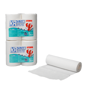 Vietnam Factory Krclean 15x15cm White Virgin Wood <b>Pulp</b> Non Woven Party Napkins Rolled Tissue 1 Ply Bulk Export Customer Logo - Product Image 1