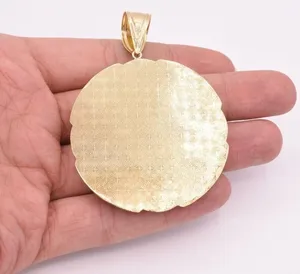 Colgante de la Última Cena de los Apóstoles de 3 Pulgadas, Corte Diamante, Oro Amarillo y Blanco Real de 10K, Amuleto Masculino - Product Image 3