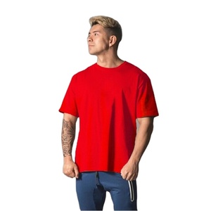 T-shirt homme 100% coton imprimé sur mesure 180 Gsm T-shirts unis décontractés sérigraphie pour logo et photos de fitness - Product Image 2