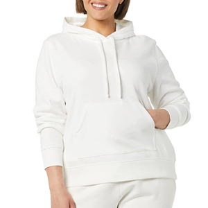 Sweat-shirt à capuche surdimensionné pour femme, pull en polaire à manches longues, couleur unie, avec poches, vêtements décontractés pour l'automne et l'hiver - Product Image 5