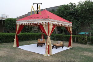 Outdoor Event <b>Tent</b> Marquee Double Layer Cotton Fabric Windproof UV Resistant Fire Retardant (DIN4102) Three-Season MSI <b>Frame</b> - Product Image 2