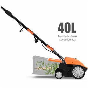 Aireador de Césped Eléctrico Naranja de 13 Pulgadas con Bolsa de Recolección y Cuchillas Extraíbles, Aireadores de Césped Manuales - Product Image 4