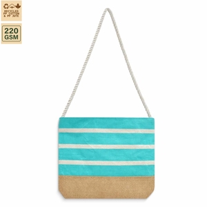 Sac fourre-tout de plage en toile de coton laminée 220 GSM, 30x21 cm, personnalisable avec logo, vente en gros, OEM, marque privée, modèle SNC138B - Product Image 1