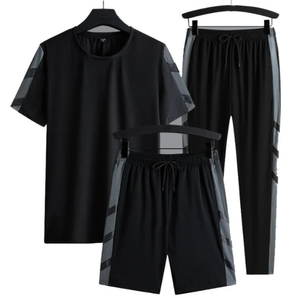 Conjunto Deportivo Ligero Unisex con Cuello Redondo para Verano, con Opciones de Logotipo Personalizado, Tejido de Poliéster/Nailon de Secado Rápido y Transpirable - Product Image 2