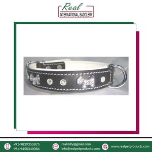 Collar de perro de cuero puro de lujo Premium Remaches ajustables Patrón de animales ecológico-Elegante para mascotas Mejor precio garantizado - Product Image 2