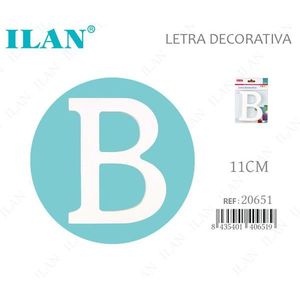 Lettera Decorativa Ilan B 11Cm Bianca Per Decorazione Murale - Product Image 1