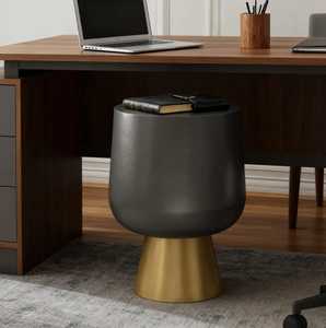 Mesa de Centro Moderna de Metal con Base Dorada, Diseño Minimalista, Muebles para Sala de Estar - Product Image 5