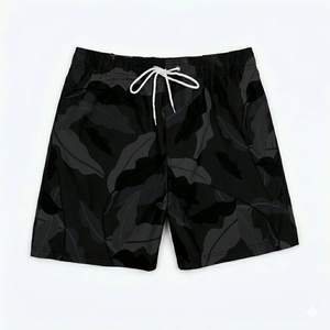 Comfortable 100% Polyester <b>Elastic</b> Waist Men Shorts High Street Windproof Breathable Quick Dry Summer Casual Wear - Product Image 6