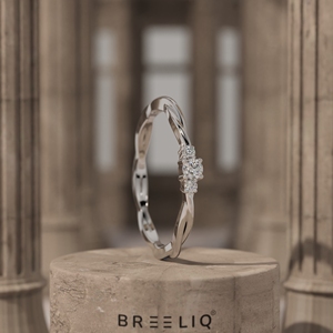 14K Gold Pear and Marquise Moissanite <b>Two</b> <b>Stone</b> <b>Ring</b> Modern Toi et Moi Engagement <b>Ring</b> for Women - Product Image 1