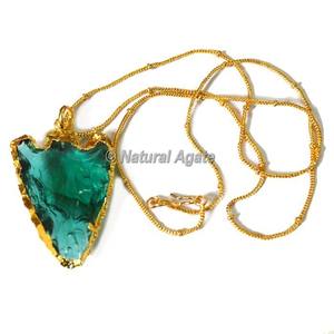 Compre en Línea un Collar con Forma de Flecha y Gema Azul en Forma de Flor con un Toque Realista de Arte Popular - Product Image 5