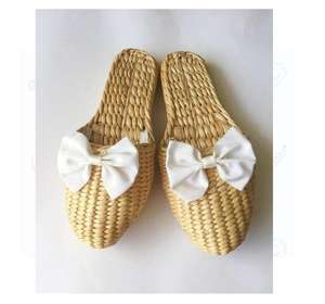 Sandalias de Jacinto de Agua Hechas a Mano para Uso Interior y Exterior, Transpirables, Tejidas, con Suela Blanda, Calzado de Fibra Natural, Venta al por Mayor - Product Image 1