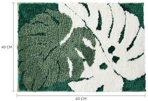 Customised New Design Green Leaves Microfiber Absorbent Bath Non Slip Backing Machine Washable Plant Leaf Thick Carpet Decor Rug - Product Image 3