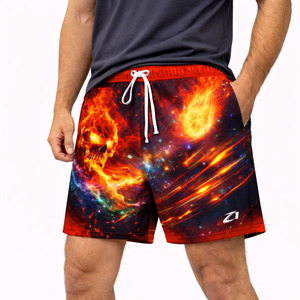 กางเกงวิ่งซับลิเมชั่นแบบกำหนดเองสำหรับผู้ชาย น้ำหนักเบา เอวแบบรูดเชือก ลายกราฟิก กางเกงออกกำลังกาย แห้งเร็ว ประสิทธิภาพสูง รับผลิตแบบ OEM - Product Image 1