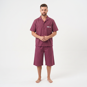 Conjunto de Camisa y Pantalones Cortos Transpirables de Dos Piezas para Hombre, con Botones, para Verano, Traje de 2 Piezas para Hombre, con Logotipo Personalizado - Product Image 4